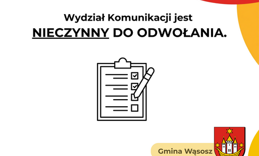 Wydziału Komunikacji jest nieczynny do odwołania!