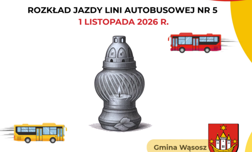 Zmiana rozkładu jazdy lini nr 5 w dniu 1 listopada!  