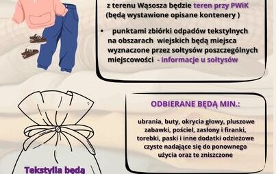 Zdjęcie do Zbi&oacute;rka odpad&oacute;w tekstylnych [26.03.2026]