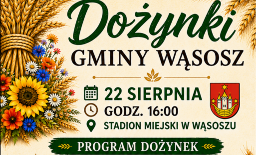 Zapraszamy na Dożynki Gminy Wąsosz!