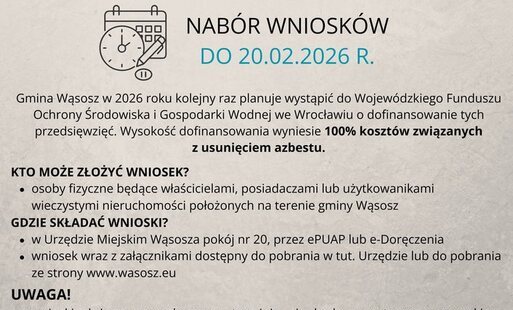 Zdjęcie do Nab&oacute;r wniosk&oacute;w w zakresie utylizacji azbestu