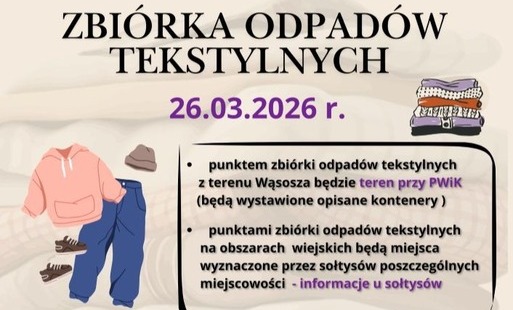 Zdjęcie do Zbi&oacute;rka odpad&oacute;w tekstylnych [26.03.2026]