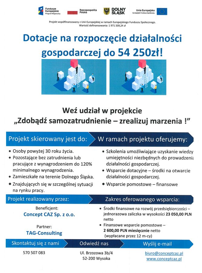 plakat z informacjami o projekcie
